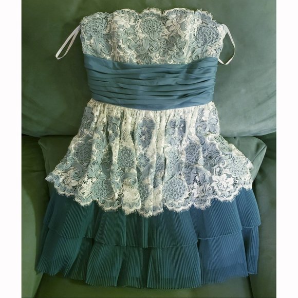 Betsey Johnson cotton tape Lace Tulle Tea Party dress 4 - Picture 2 of 7